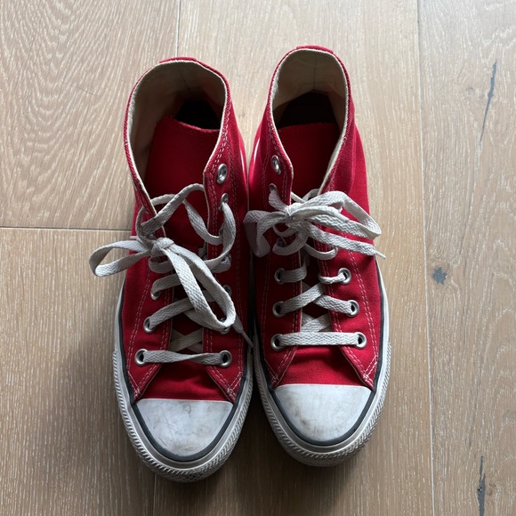 Red Converse Hightops - Picture 5 of 5